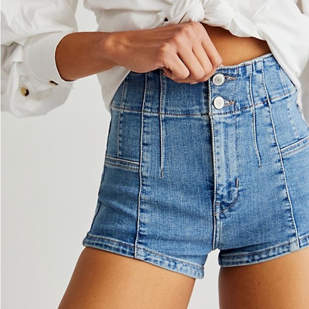 Free People We the Free Jayde High Rise Stretch Shorts